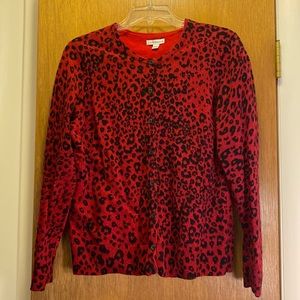 Croft&Barrow Animal Print Cardigan